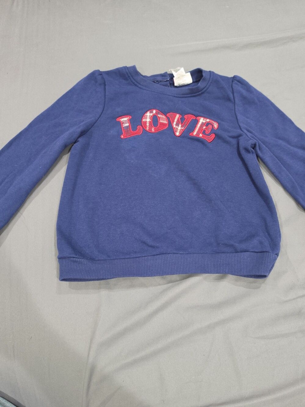 Girls Long Love Sleeved Shirt Color Navy Blue Size 7/8 #112